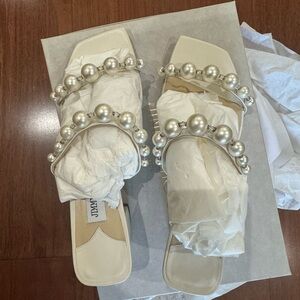 Jimmy choo bling pearl slides